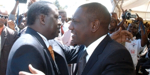 Frormer Prime Minister Raila Odinga and Deputy President William Ruto at a past event. Photo courtesy of kenyapost.com